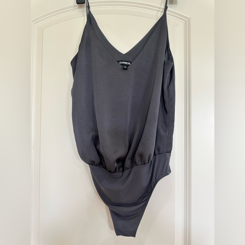 Express Charcoal Sleeveless Bodysuit